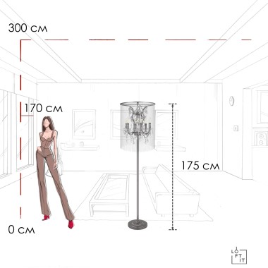 Торшер LOFT IT Vaille Crystal 10450F &mdash; svetrussia.ru
