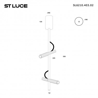 Подвесной светодиодный светильник ST Luce Lilt SL6210.403.02 &mdash; svetrussia.ru