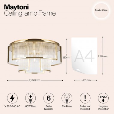 Потолочная люстра Maytoni Frame MOD174CL-06G &mdash; svetrussia.ru