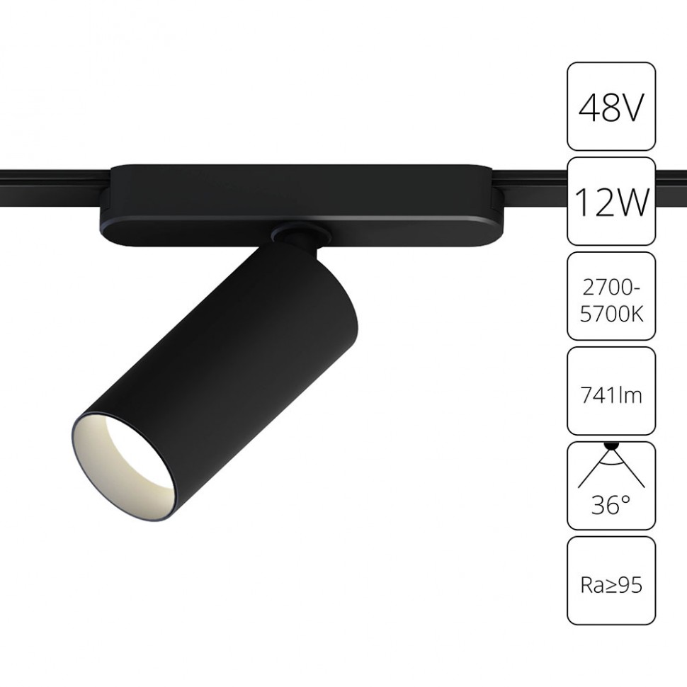 Трековый светодиодный светильник Arte Lamp Rapid A2958PL-1BK фото 1 &mdash; svetrussia.ru