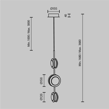 Подвесной светодиодный светильник Maytoni Pharao MOD361PL-L22BS3K &mdash; svetrussia.ru