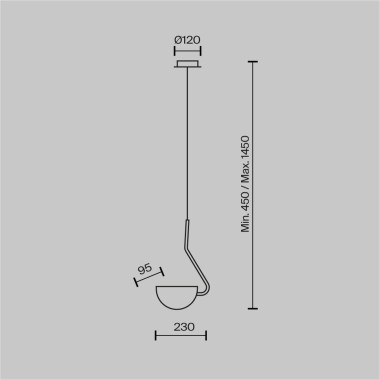 Подвесной светильник Maytoni Technical Mollis MOD126PL-01B &mdash; svetrussia.ru