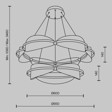 Подвесной светодиодный светильник Maytoni Breeze MOD281PL-L80BS3K &mdash; svetrussia.ru
