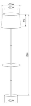 Торшер Arte Lamp Connor A2102PN-1WH фото 3 &mdash; svetrussia.ru