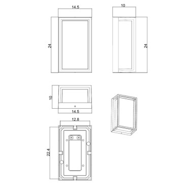 Уличный настенный светодиодный светильник Arte Lamp Menkar A1332AL-1BK &mdash; svetrussia.ru