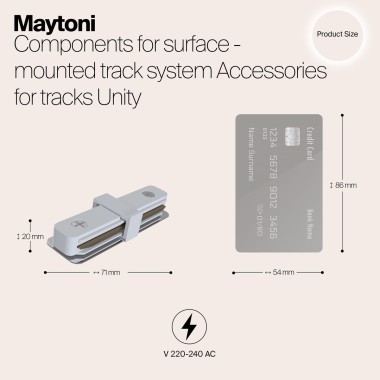 Коннектор прямой Maytoni Track TRA001C-11W &mdash; svetrussia.ru