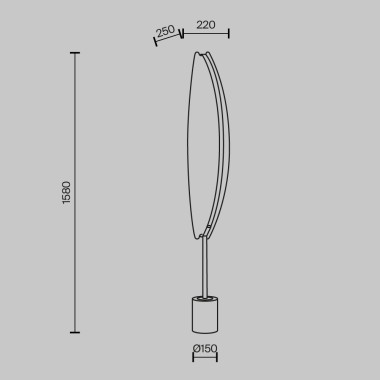 Торшер Maytoni Breeze MOD281FL-L33BS3K &mdash; svetrussia.ru