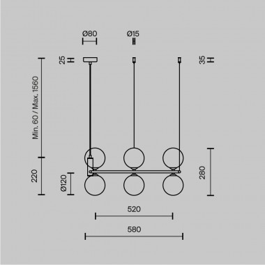 Подвесной светильник Maytoni Ring MOD013PL-06BS1 &mdash; svetrussia.ru