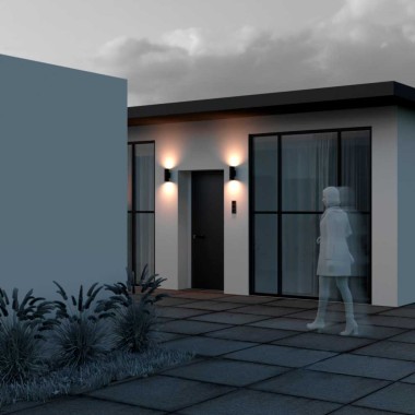 Уличный настенный светодиодный светильник Maytoni Shim O303WL-L24GF3K &mdash; svetrussia.ru