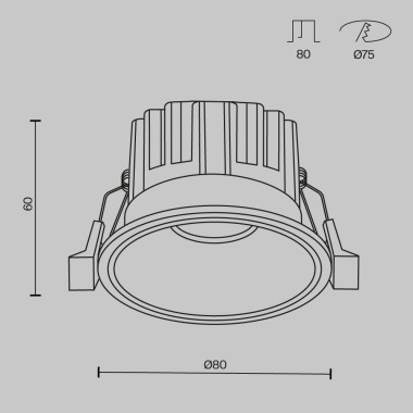 Встраиваемый светодиодный светильник Maytoni Technical Round DL058-12W2.7K-W &mdash; svetrussia.ru