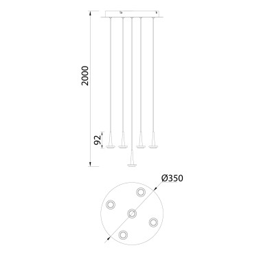 Подвесная светодиодная люстра Mantra Andromeda 8932+5PL (8942-8945) &mdash; svetrussia.ru